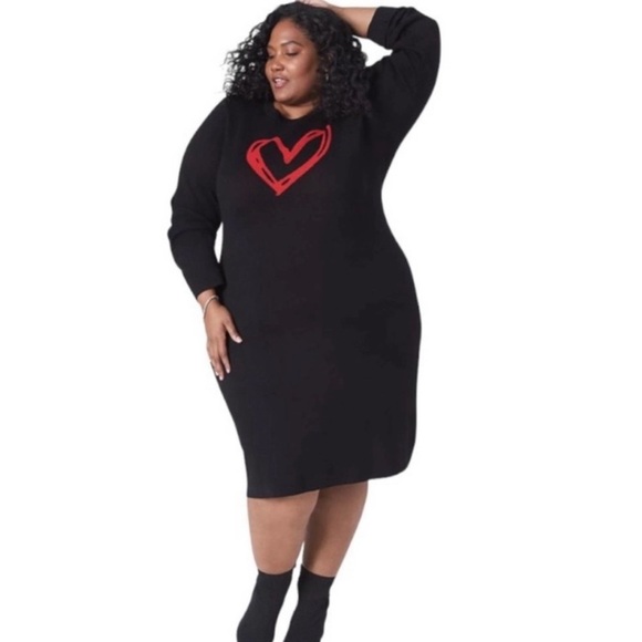 Lane Bryant Sweater Dress with Heart - Picture 2 of 5